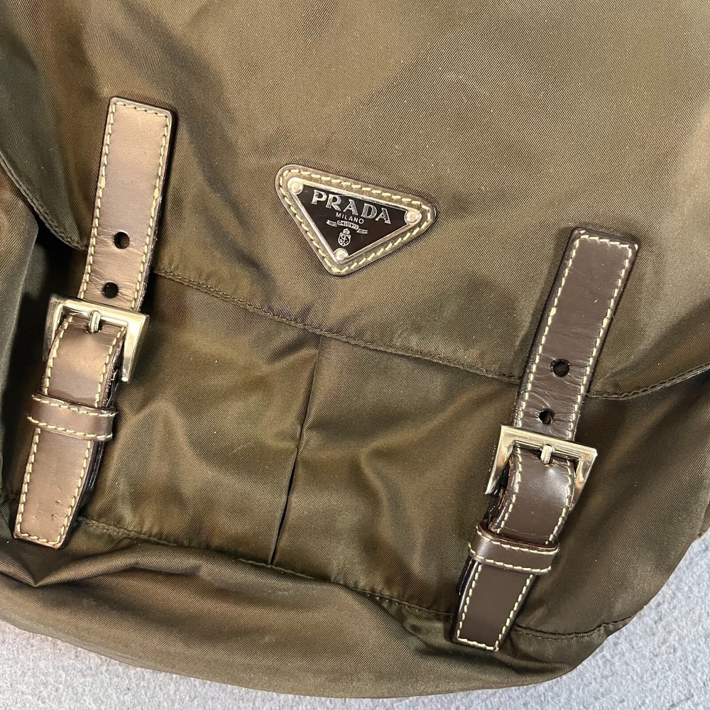 PRADA Shoulder Bag Crossbody Messenger Bag Shoulder Bag Nylon Triangle Logo Uni - Picture 2 of 16